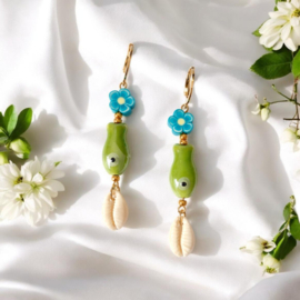 Groene Visjes Oorbellen "Ocean Whisper"