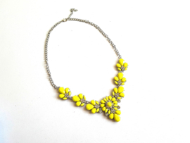 Statement Ketting "Yellow Flower" Geel