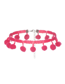 Choker Ketting "Pompon Choker"