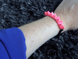 Gevlochten Armband "Pink Fluo Studs"