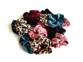 Velvet Scrunchie Blauw