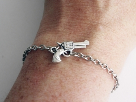 Armband "Pistol" Zilverkleur