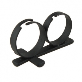 Two Finger Ring "Black Cross"