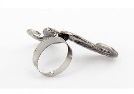 Snor Ring "Grey Mustache"