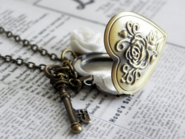 Medaillon Ketting "Locked Heart"