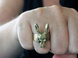 Hert Ring "Cute Deer" Goudkleurig