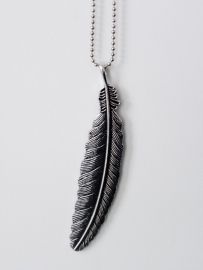 Ketting "Feather XL" Zilverkleurig