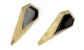 Oorbellen "Black Enamel Spike"