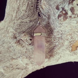 Ketting Met Rozenkwarts Steen "Rose Quartz"