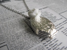 Medaillon Ketting "Double Silver Locket"