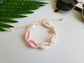 Schelpen Armband "Pink Seashells"