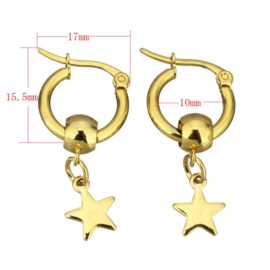 Oorbellen "Small Star Hoop"