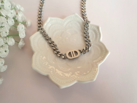 Grove Schakel DD Ketting "Popular" Stainless Steel - Zilver