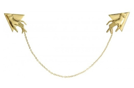 Kraag Ketting "Gold Hand Collar Brooch"