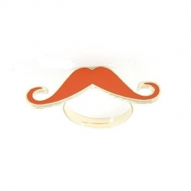 Snor Ring "Orange Mustache"