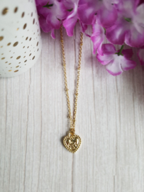 Hart Ketting "Golden Heart" Goud of Zilver