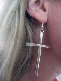 Kruis Oorbellen "Large Cross"