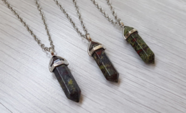 Ketting met Steen "Blood Jasper"