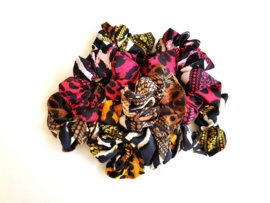 Scrunchie "Rope Chain Print" Rood