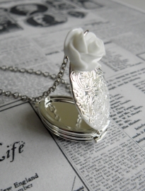 Medaillon Ketting "Double Silver Locket"