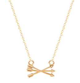 Pijl Ketting "Three Arrows" Silver Plated of Gold Plated