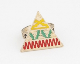 Ring "Coloured Aztec Pyramid"