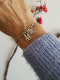 Schakel Armband "Initial Coin" Met Of Zonder Flesje