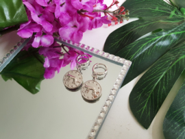 Luipaard Oorbellen "Leopard Coin" Zilver