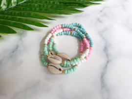 Schelp Armband "Pastel Seashell"