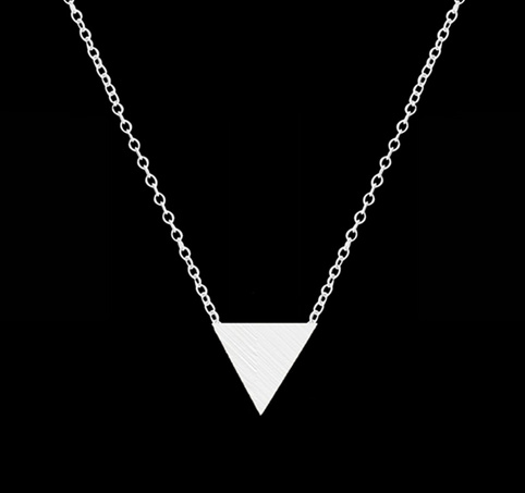 Ketting "Small Triangle" Silver Plated of Gold Plated