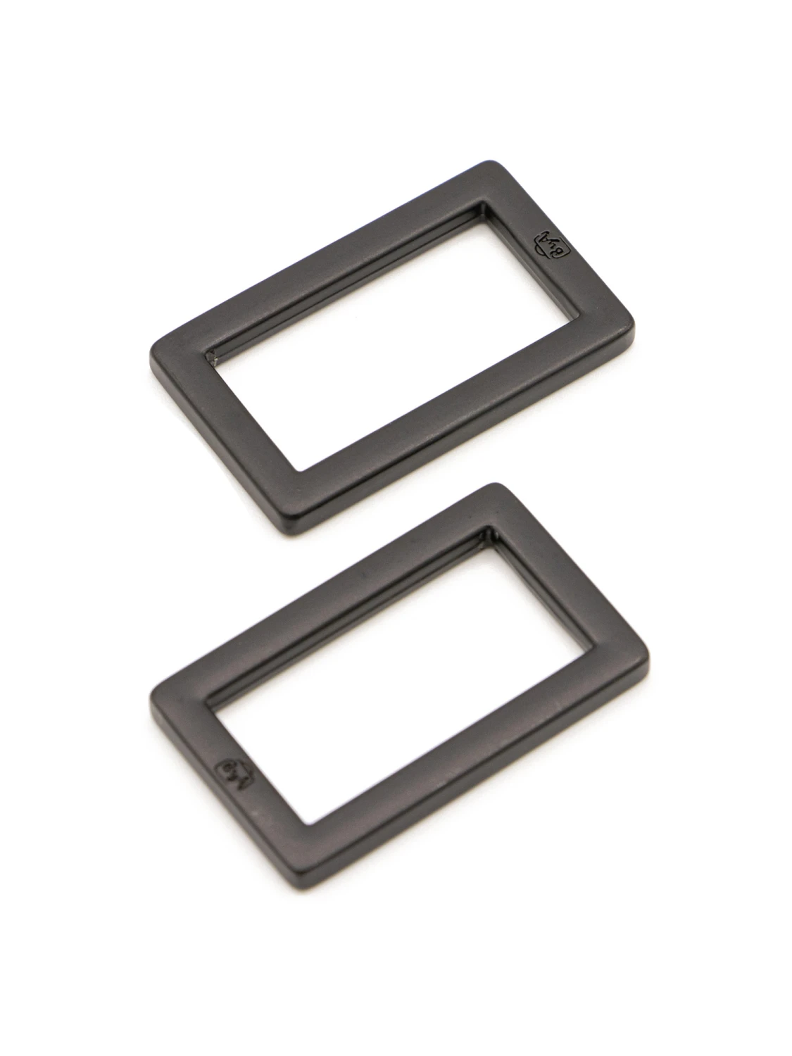 Flat rectangle rings (2) - 1 inch - Black - By Annie