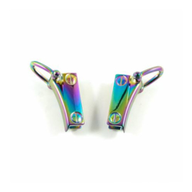 Iridescent Rainbow - Strap Clip with D-Ring - 2 Pack - Emmaline Bags