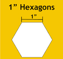 1  inch  hexagon - 100 stuks -  Paper Pieces