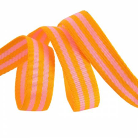 Webbing Tula Pink - 1 inch - Pink and Orange - #02