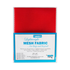 Mesh Fabric - Atomic Red - By Annie