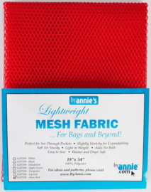Mesh Fabric - Atomic Red - By Annie