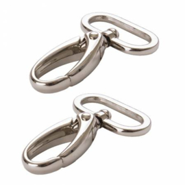 Swivel Hook (2) - 1 inch - Nickel - By Annie