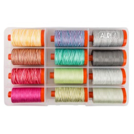 Premium Collection Tula Pink - Variegated - box 12 large spools - Aurifil