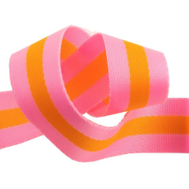 Webbing Tula Pink - 1 meter - Pink and Orange - #02