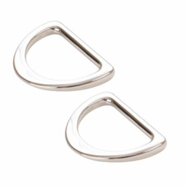 D-rings Rings (2)- 1 inch - nickel - By Annie