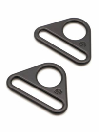 Triangle Rings (2)- 1 inch - Black - By Annie