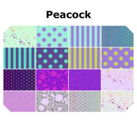 Peacock - mix 16 FQ True Colors - Tula Pink
