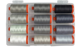 Graywork - Box - 12 x Large spool s- Aurifil