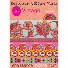 Vintage Designer Ribbon Pack - Strawberry - RR