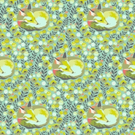 Fox Nap - Mint - PWTP080 - Tula Pink