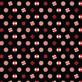 Peppermint Stars - Ink - PWTP108 - Tula Pink