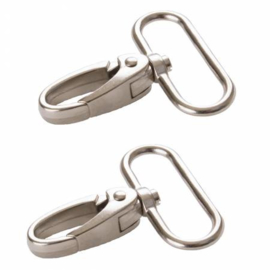 Swivel Hooks (2) - 1.5 inch - nickel - By Annie