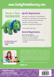 Tristan & Trixie Triceratops - patroon - Funky Friends Factory