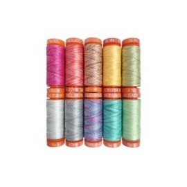 Premium Collection Tula Pink - Variegated - 10 small spools - Aurifil