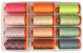 Neons & Neutrals - 12 large spools - 50 wt - TP50EC12 - Aurifil